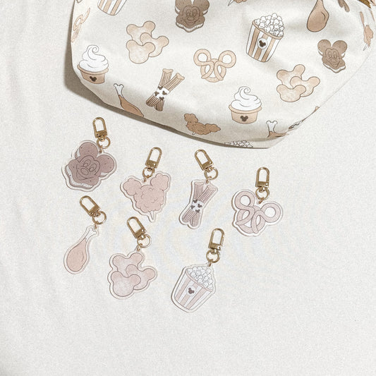 Neutral mouse snack keychains (each sold separately)